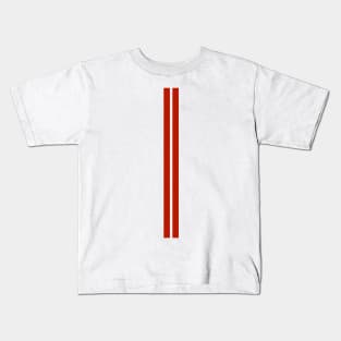 Racing Stripe Red Kids T-Shirt